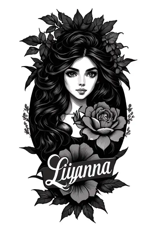 Lilyanna Name Tattoo Design