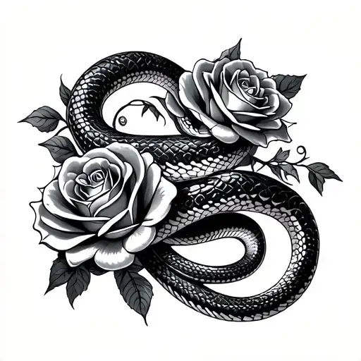 A Snake With Roses