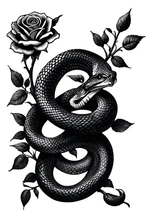 A Snake With Roses