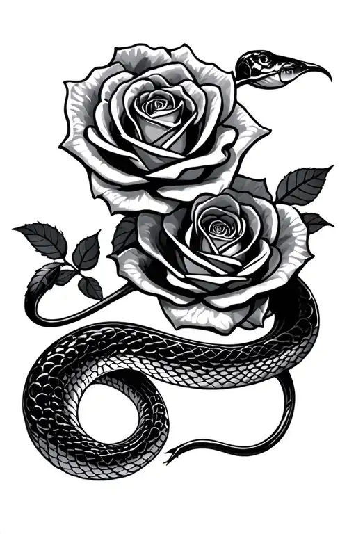 A Snake With Roses