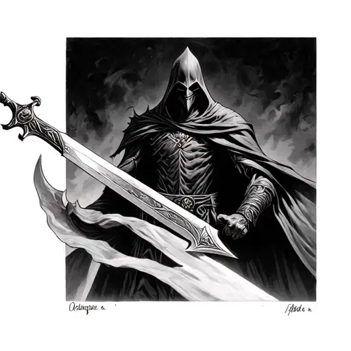 Lord Of The Rings Nazgul Holds A Sword