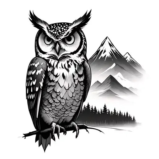 Owl Mountains And Forest