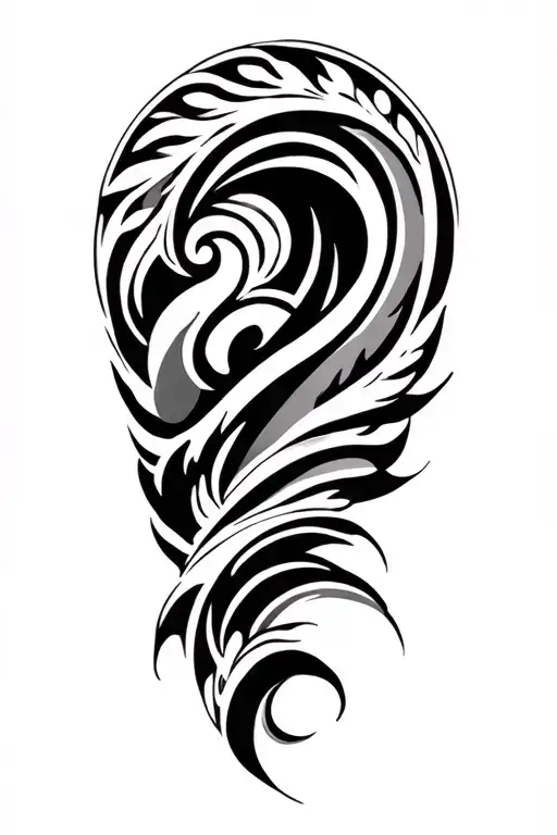 Maori Tattoo Waves