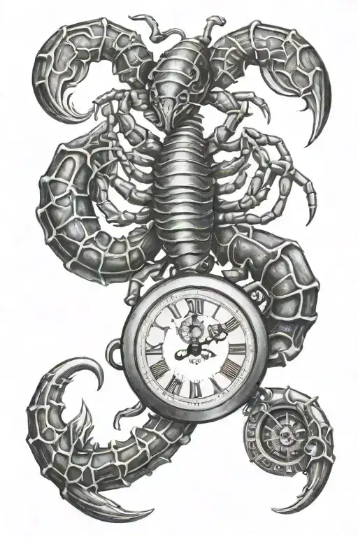 Scorpion With 1 Mechanical Pocket Watch And A Filagree Pocket Watch