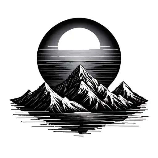 Sun Rising Over Mountians