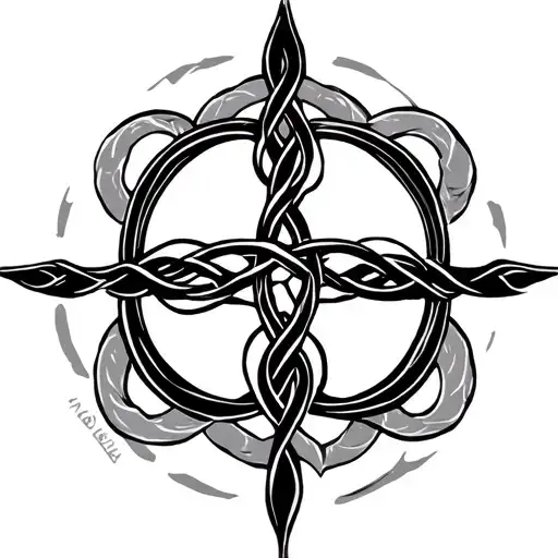 Viking Knot Yggdrasil Handtattoo