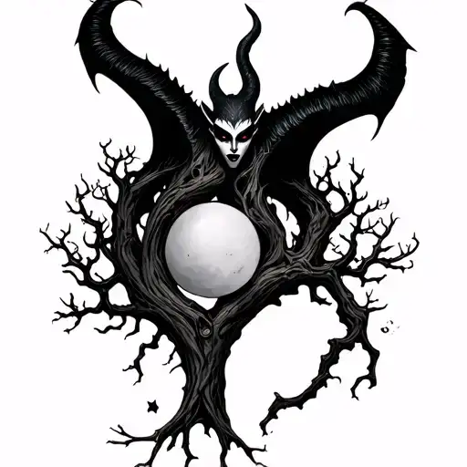 Semicolon With Poison Tree With Maleficent