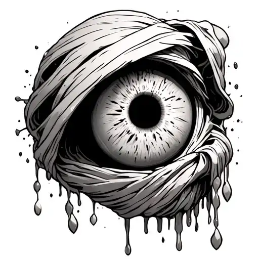 Creepy Falling Out Eyeball Mummy