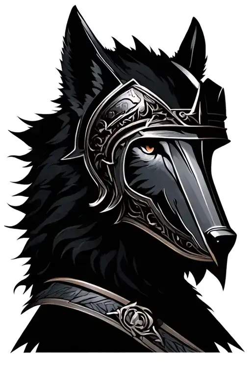 Wolf And Knight Helmet