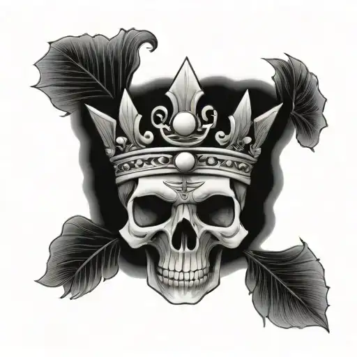 Egyptian Skull Wearing A Crown