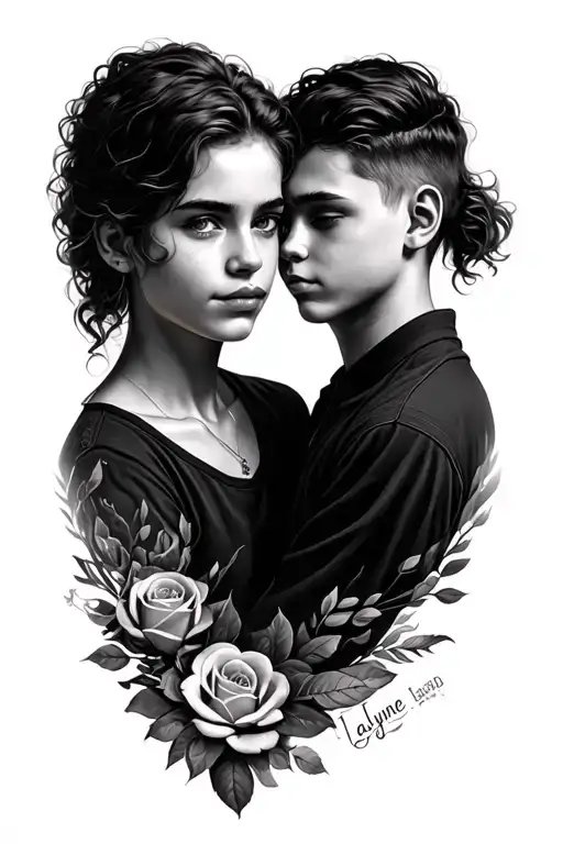 Memorial Tattoo For Two Friends Who Passed Away Layne And Jayden Micro Realism