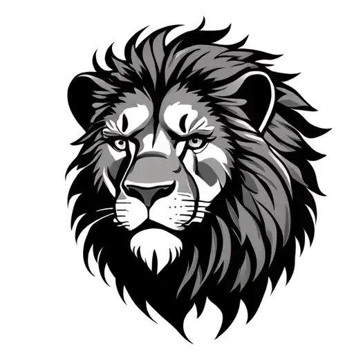 Traingles Lion Head