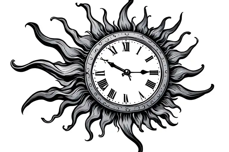 Sun Clock Surrounded