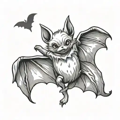 Cute Bat Flying