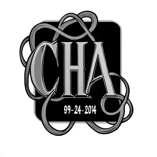 Initials Cha With Birthdate 09-24-2014 With Infinity Symbol Behind It
