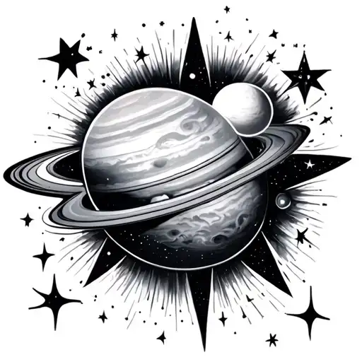 Star With Planets Stars And Nebulas