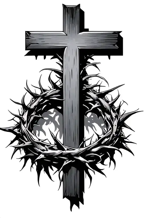 Crown Of Thorns And Cross