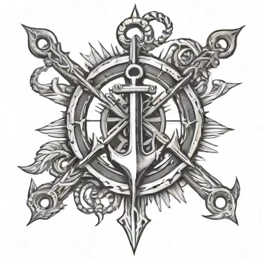 Trident Anchor Compass