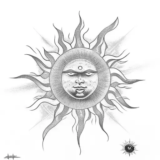 Sun Tattoo With Spiritual Meaning
