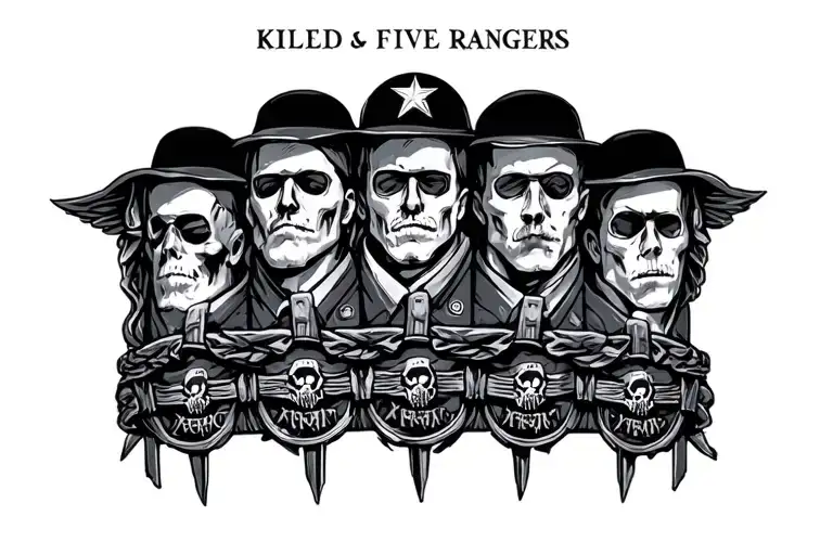 Memorial Bracelet With Symbology For Five Rangers Killed In Action