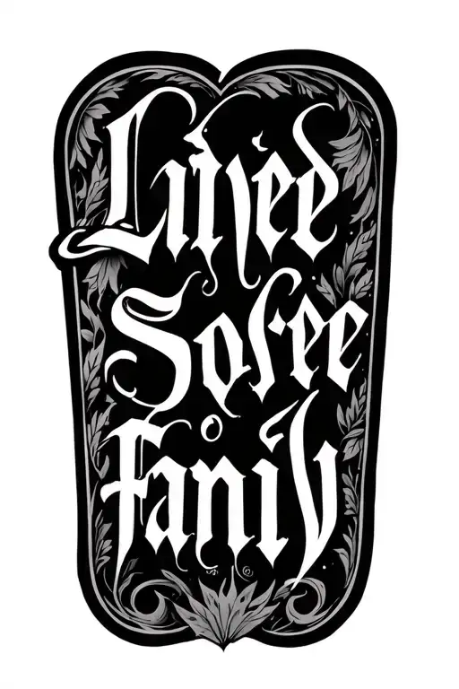 Family Old English Font Tattoo