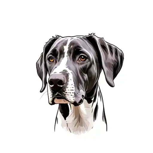 Blue Merle Great Dane Gray Body Black Spots