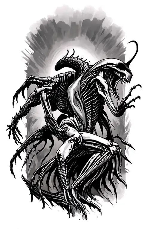 Evil Dead Et Batman Fight Xenomorph Alien From Alien