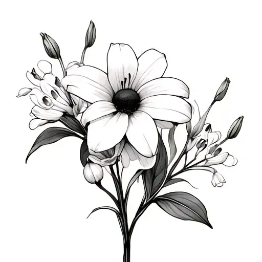 Lillies Of The Valley And Black Eyed Susan Bouquet