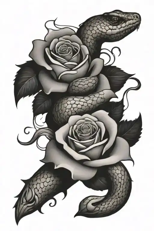 Snake And Rose