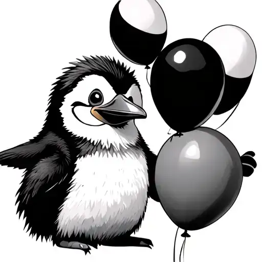 Rock Hopper Penguin Holding Sonic Balloon