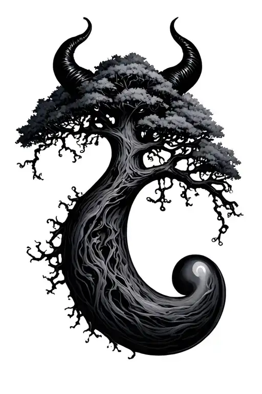 Semicolon With Poison Tree With Maleficent
