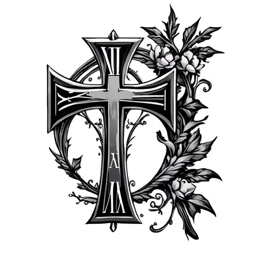 Cross With Roman Numerals 11 11
