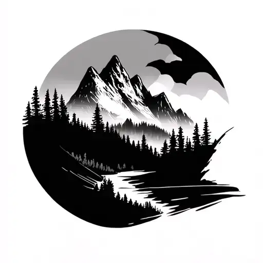 Forest And Mountains Inside