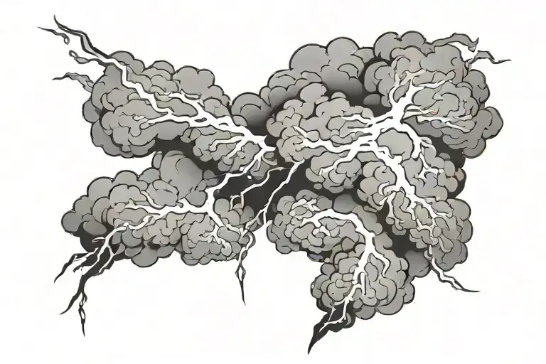 Storm Cloud With Lightning