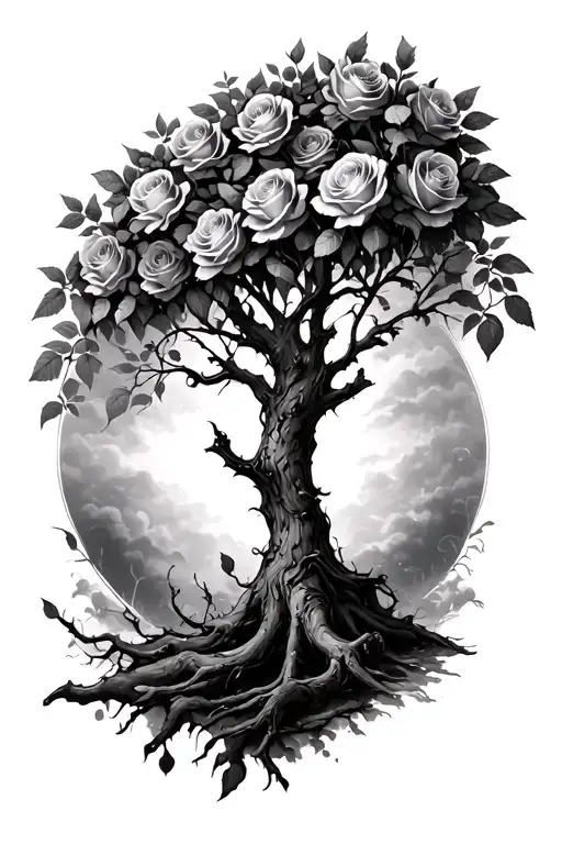 Tree If Life With Roses