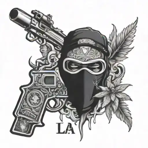 La As A Gun With Ski Mask Angels With Money And Weed