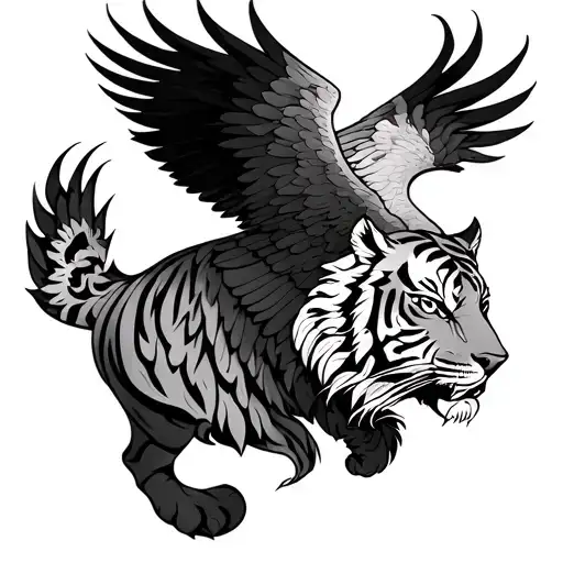 Phoenix Rising From Tiger Emerging