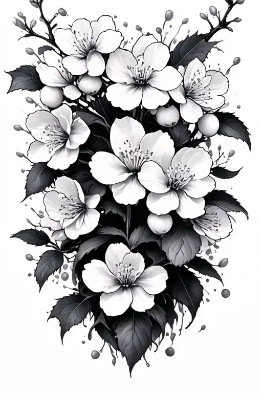 Seja Grato With Cherry Blossom Background