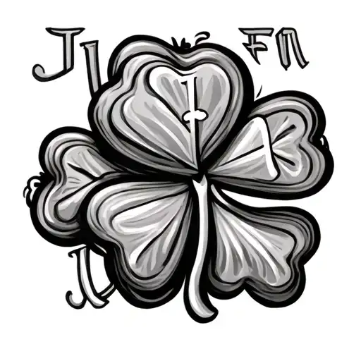 Shamrock With The Letters Jfm