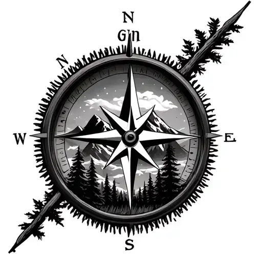 Mountain Forest Compass