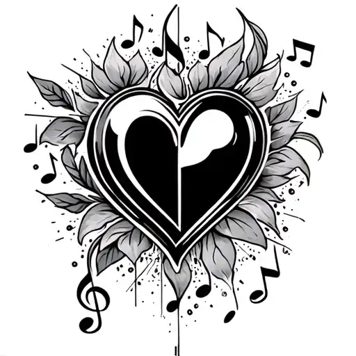 Music And Love Heart