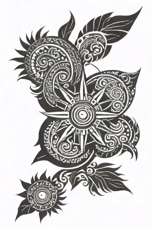 Filipino Sun And Tribal Patterns