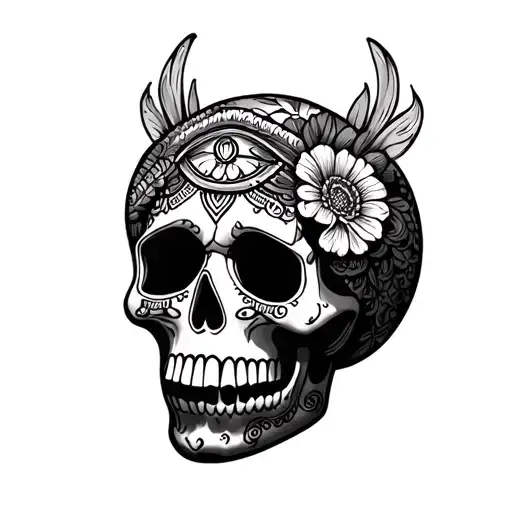 Colorful Mexican Skull