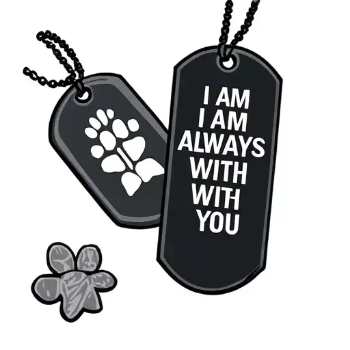 Army Dog Tags That Say I Am Always With You