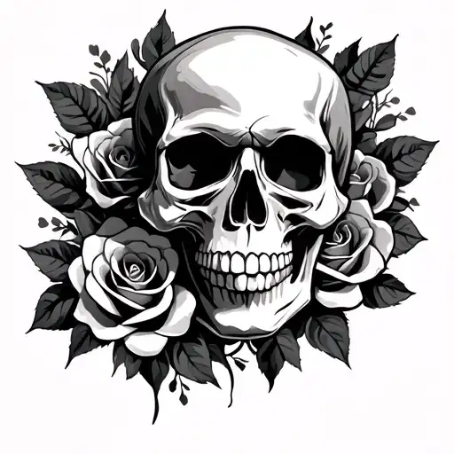Mafia Boss Skull With Roses