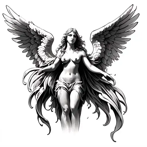 Half Sleeve Tattoo Arch Angel