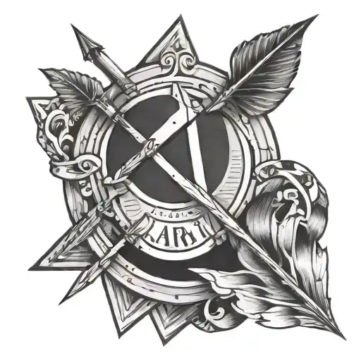 Dart Arrow With Roman Numerals