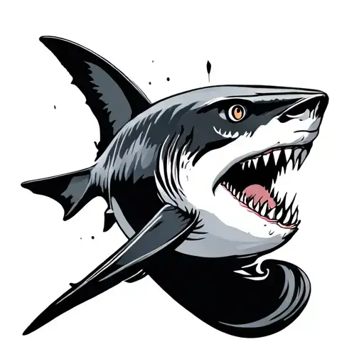 Minimalist Abstract Shark