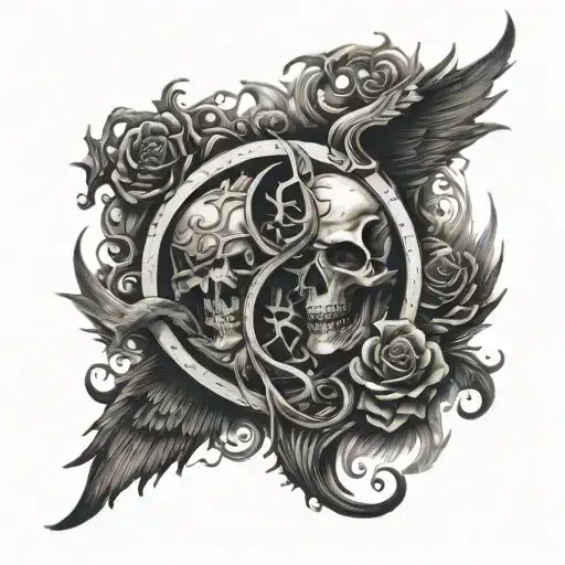 Good Vs Evil Stomach Piece