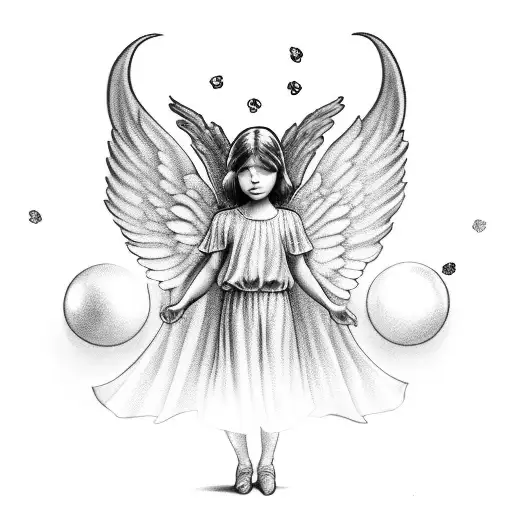 Delicate Angel With Automats
